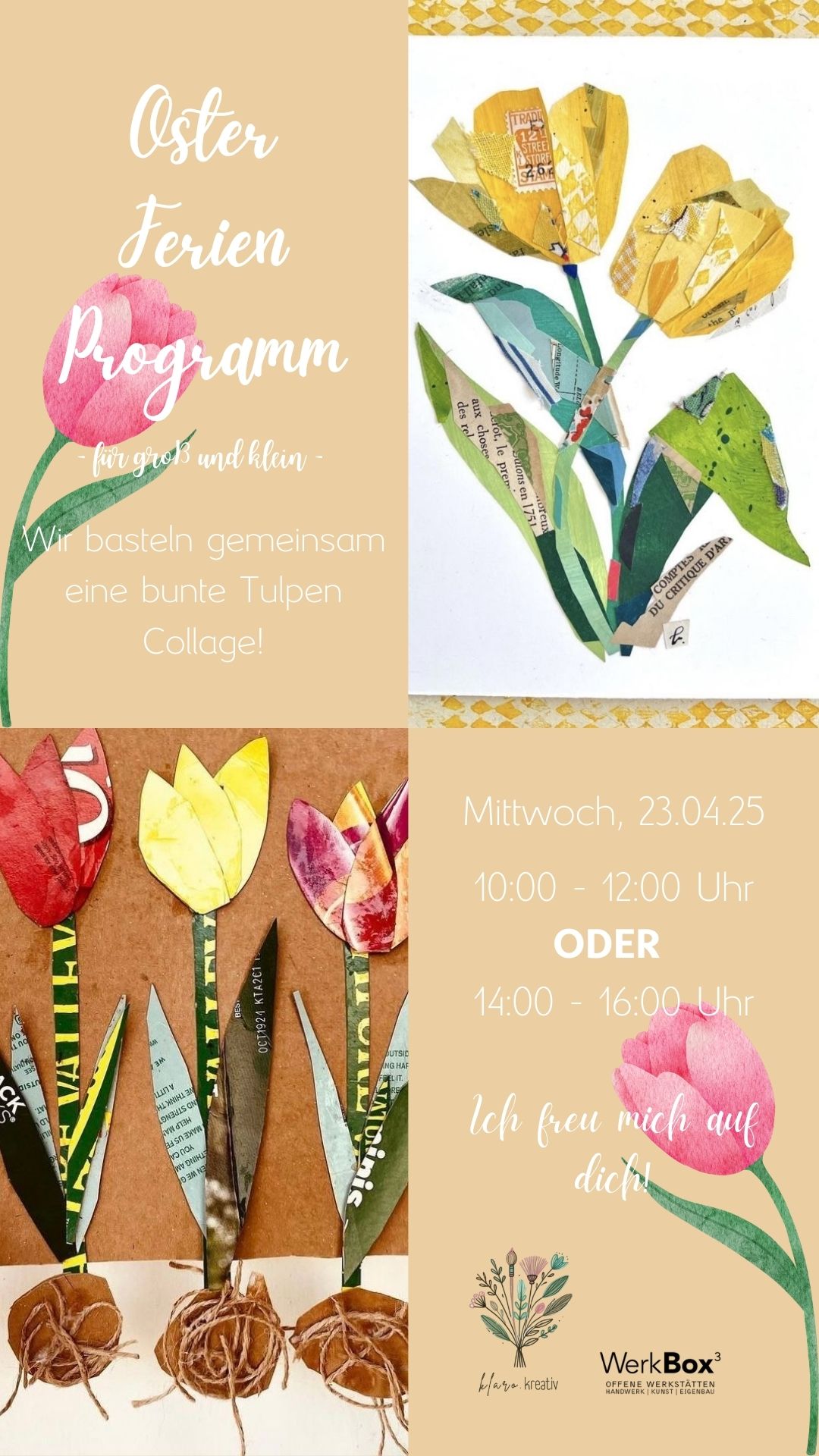 Frühlingshafte Tulpen-Collagen in der WerkBox3